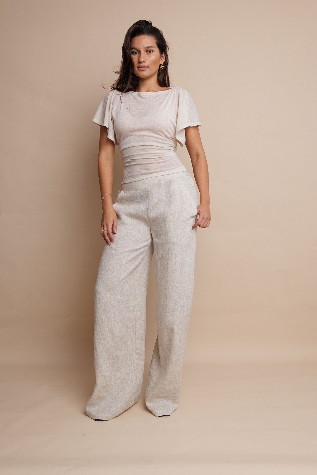 Sienna Linen Trousers Sand