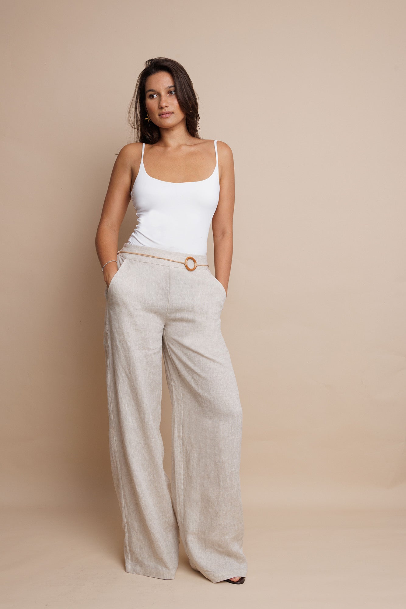 Sienna Linen Trousers Sand