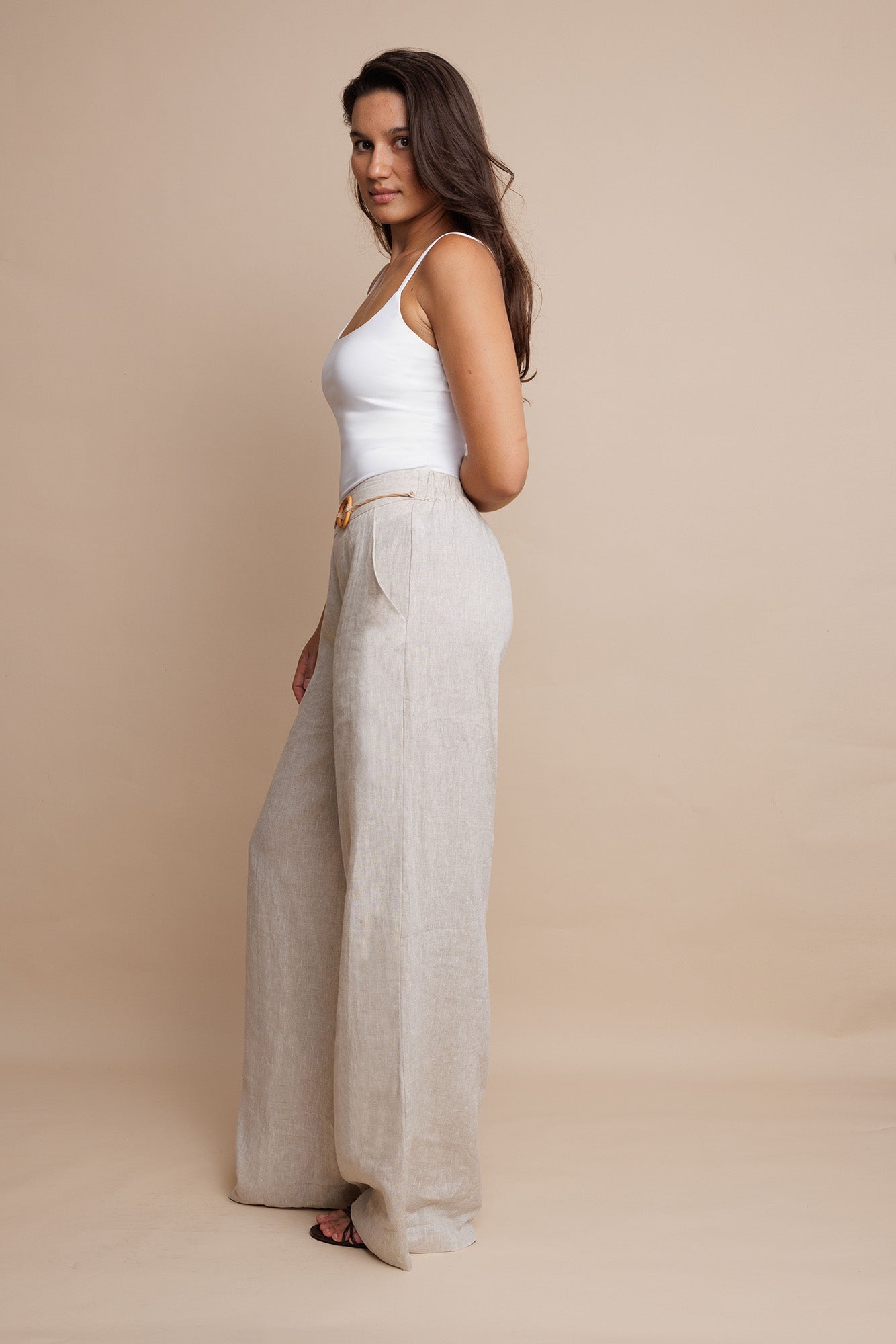 Sienna Linen Trousers Sand